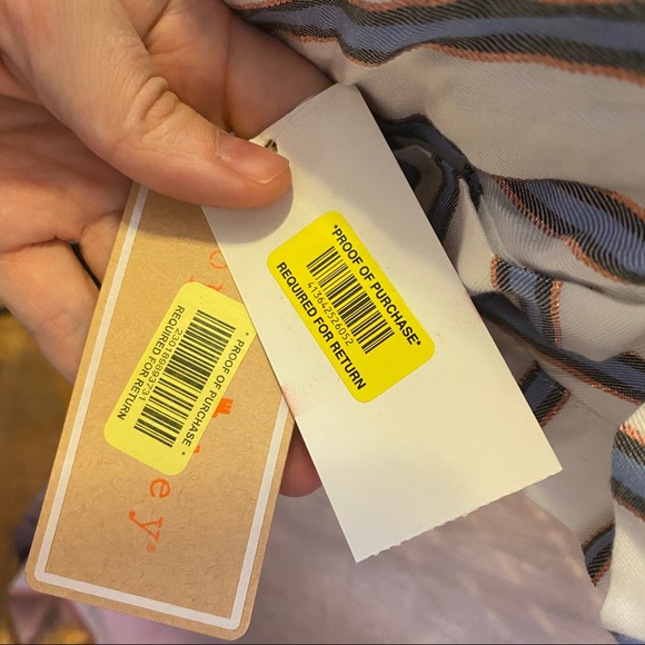 Copper Key striped button down short sleeve top - Picture 5 of 9